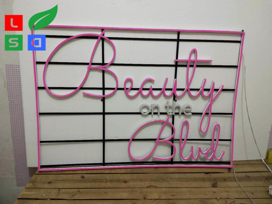 Fashion Wall Decorative Acrylic Pink LED Neon Signs , Custom Neon Letters