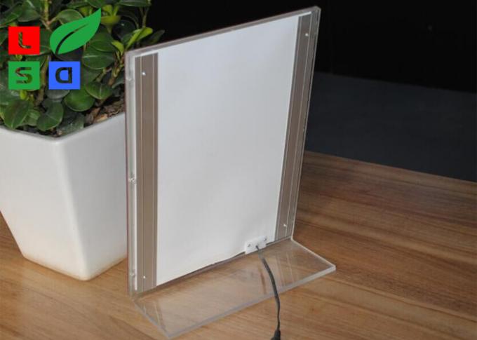 L marco de acrílico de la caja de luz fina de Ctystal de la forma para