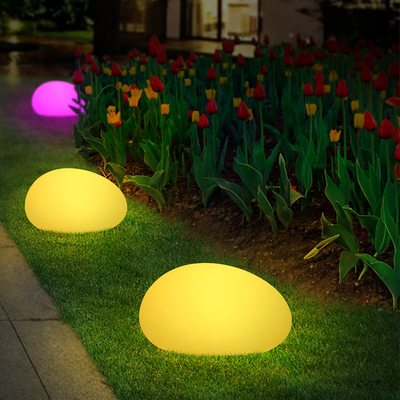 Fuera jardín de piedra luz solar de césped enchufe de tierra colorido LED luces solares