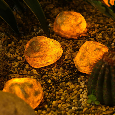 Simulación al aire libre Piedra Luces de cuerda solar a prueba de agua para el hogar Parque patio balcón ambiente