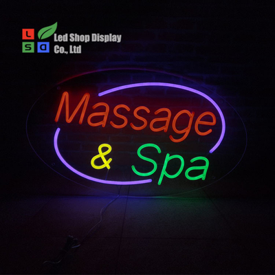 12V LED Neon Signs Luz personalizada para mensajes de pared de spa o signos de decoración interior