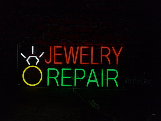 Reparación de joyas o zapatos señalización de neón LED personalizada decoración de interiores acrílico DC12V